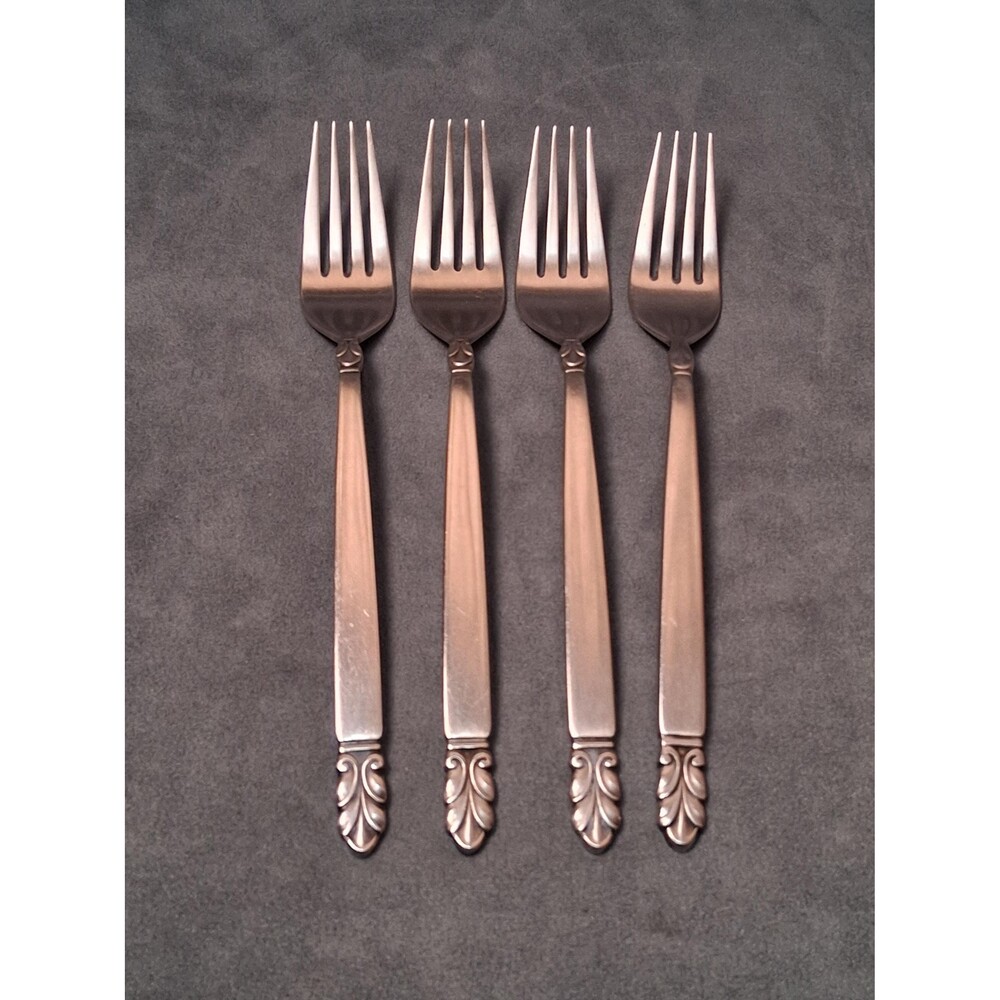 International Silver Norse Dinner Forks (4) Stainless Modernist